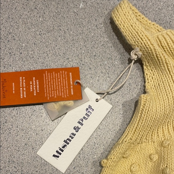 Misha & Puff Yellow Knit Baby Overalls - Picture 2 of 5